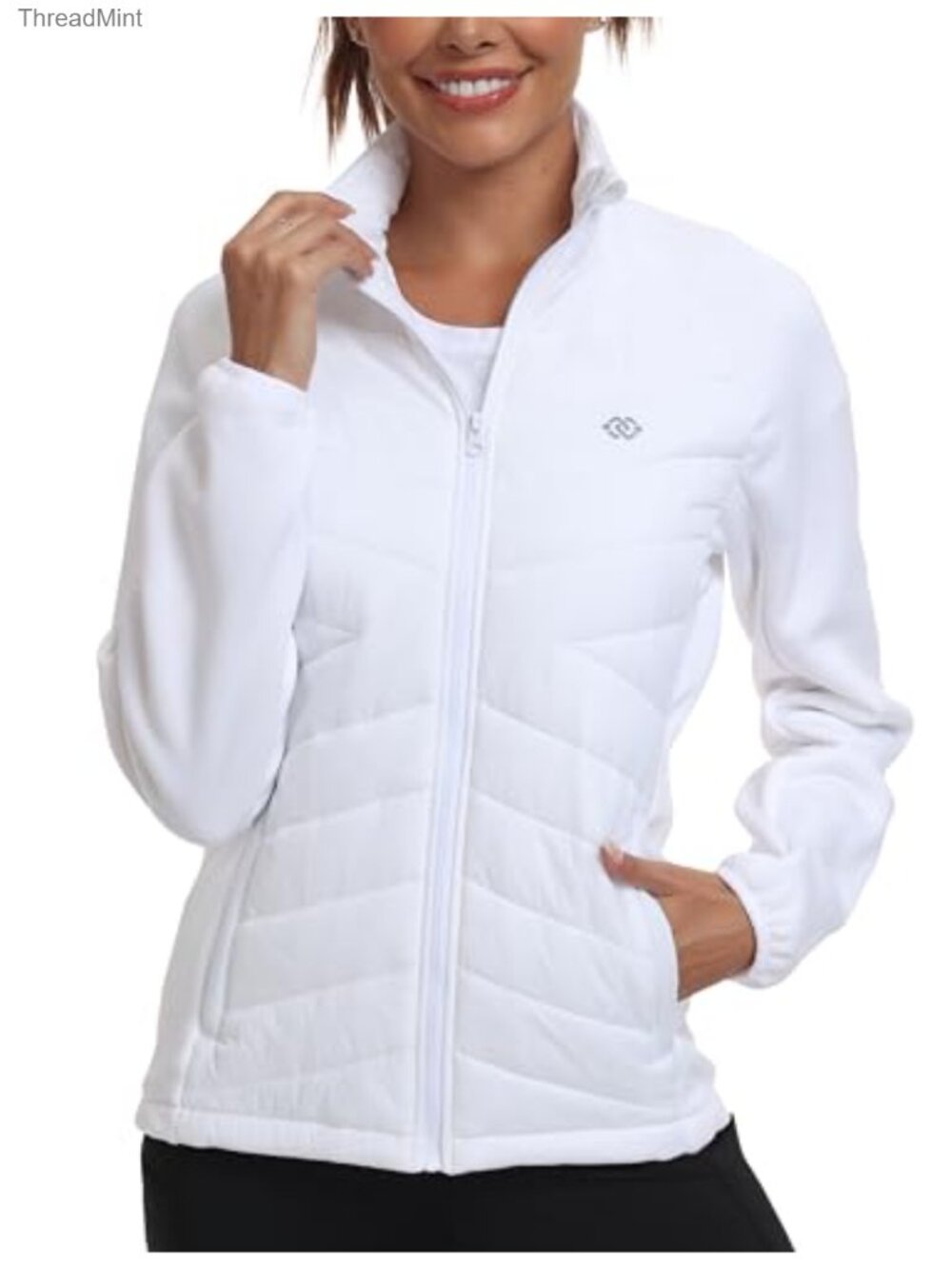 Women's Insulated Running Jacket Fleece Lined Hooded